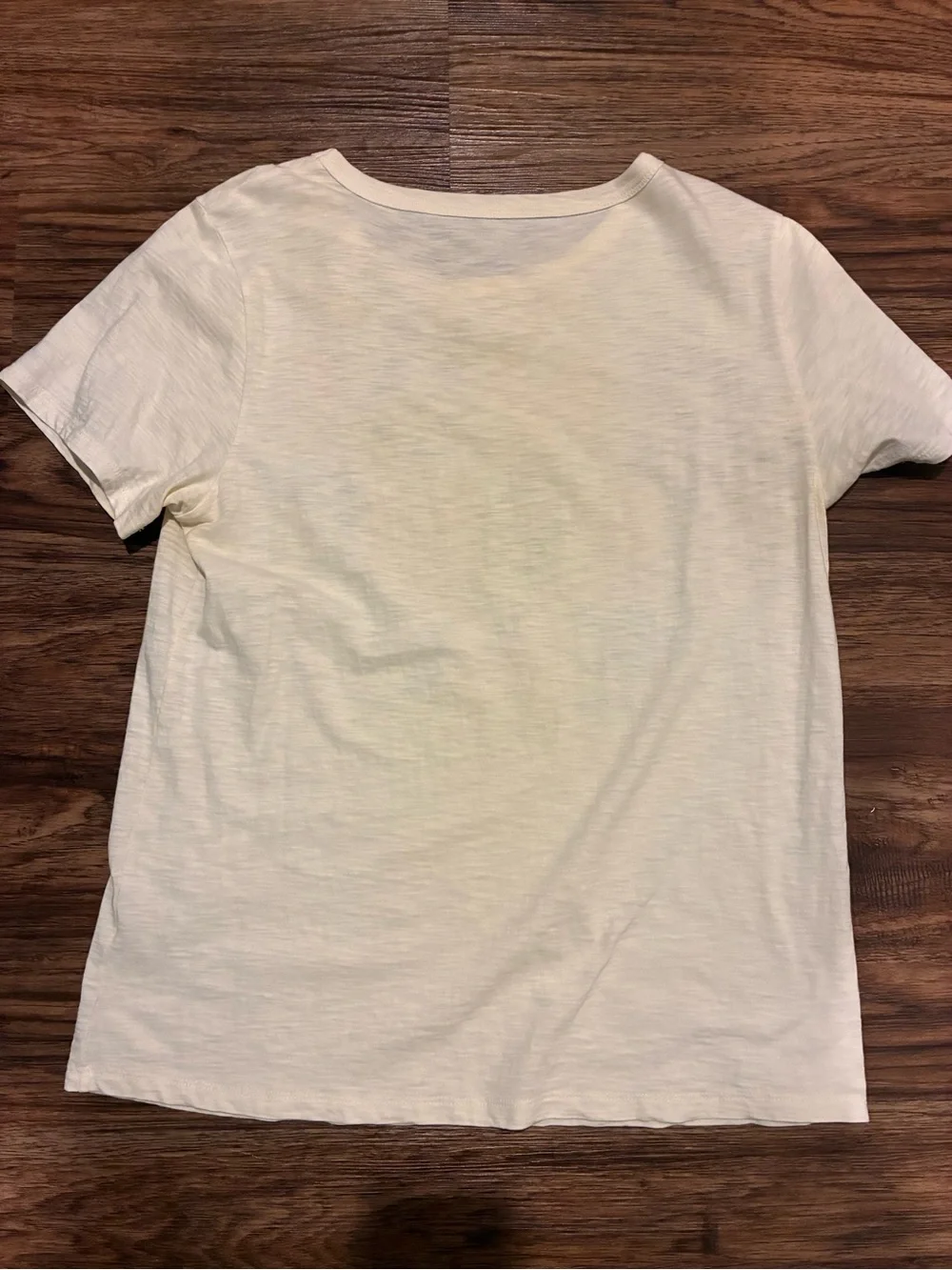 J. Crew Cream Graphic Tee with Blue & Orange 'INDEPENDENCE' Print